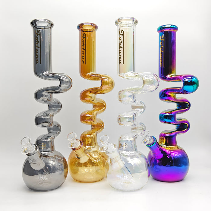 Fortune | Electroplated Zig-Zag Zong 18" 7mm [Z185007E-1] Bongs Fortune