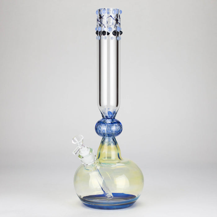 16″ Inside Out Jade Blue Color Tube Glass Bong [C2698] Glass Bong Canadian Distributor