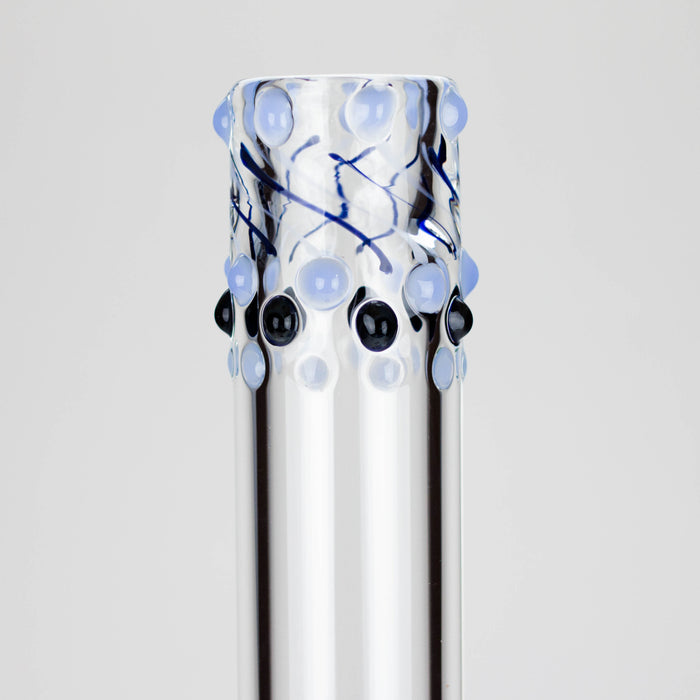 16″ Inside Out Jade Blue Color Tube Glass Bong [C2698] Glass Bong Canadian Distributor