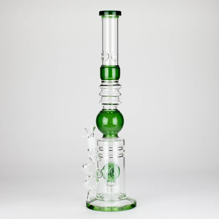 18.5″ Shower Head Perc Glass Water Bong [C2699] Glass Bong Canadian Distributor Green