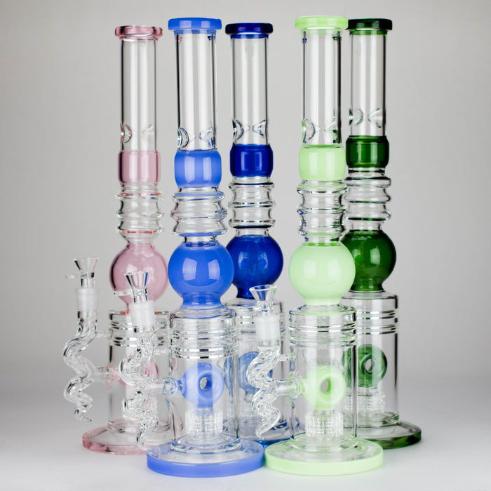 18.5″ Shower Head Perc Glass Water Bong [C2699] Glass Bong Canadian Distributor