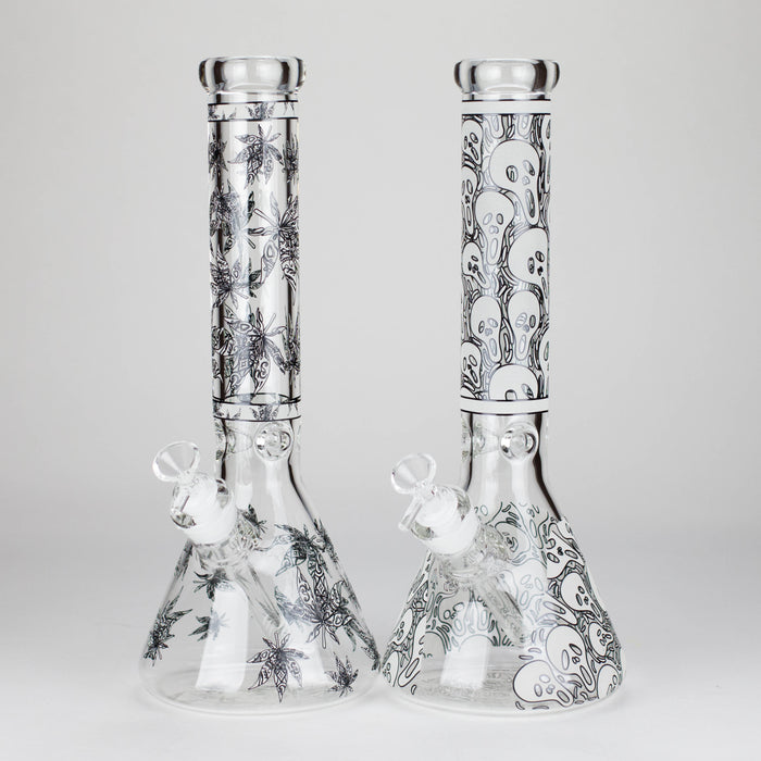 14″ Glow-in-the-Dark Glass Beaker Bong [C803x] Glass Bong Canadian Distributor