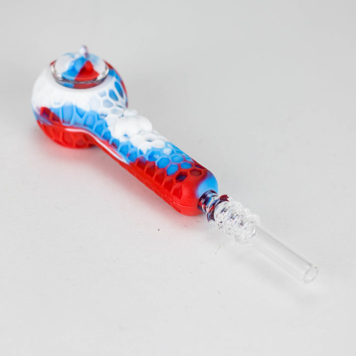 6″ Silicone Handpipe Jar – 20 Assorted Pieces with Glass Bowls & Straw [ES108HP] Silicone Pipe Canadian Distributor