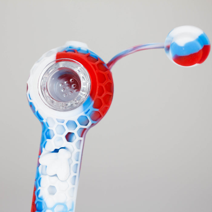 6″ Silicone Handpipe Jar – 20 Assorted Pieces with Glass Bowls & Straw [ES108HP] Silicone Pipe Canadian Distributor