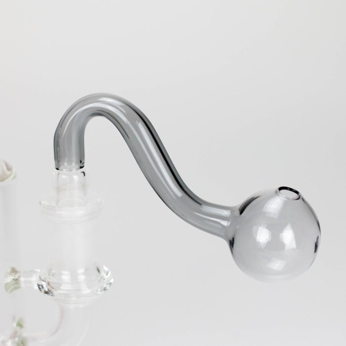 3.5″ U-Type Oil Burner Pipe – 14mm Glass Bubble Attachment [221021-2]