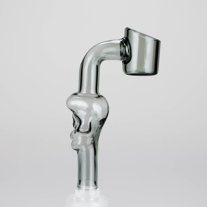 4" Unique Skull Design, 90-Degree Glass Banger [BN-600] Bowl · Banger · Oil Burner Canadian Distributor Grey