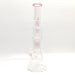 Fortune | 16" 7mm Double-Disk Percolator Beaker [1650PC-PK] Glass Bong Fortune Pink