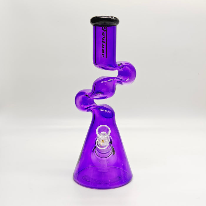 Fortune | Zig-Zag Zong 14" 7mm [Z145007] Glass Bong Fortune