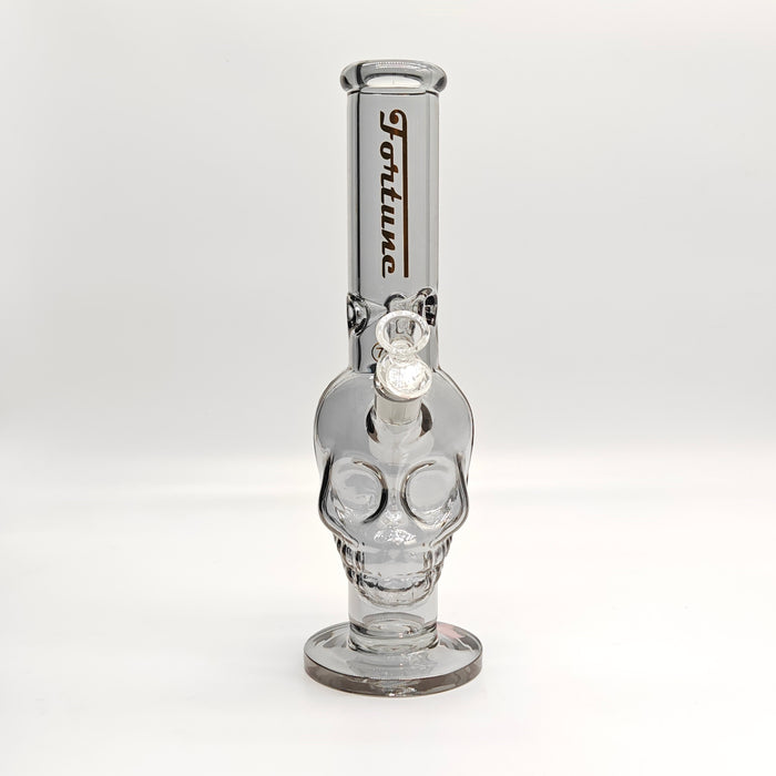 Fortune | Electroplated Skull 14" 7mm Glass Bong [SK144407E] Glass Bong Fortune C-Gray