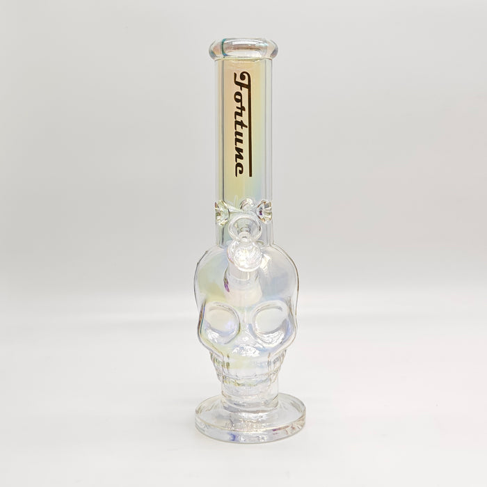 Fortune | Electroplated Skull 14" 7mm Glass Bong [SK144407E] Glass Bong Fortune A-Sunshine
