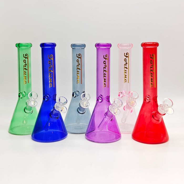 Fortune | 10" 4mm Assorted Colour Beaker Bong [CP103804] Bongs Fortune