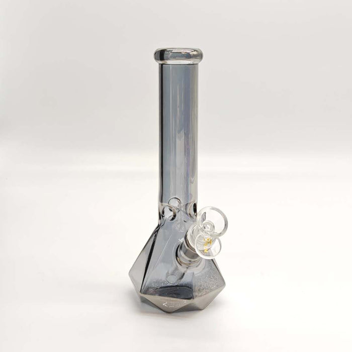 10" 4mm Electroplated Hexagon Base Glass Bong-Assorted Color Glass Bong Fortune Teal