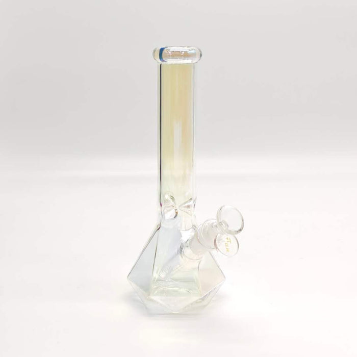 10" 4mm Electroplated Hexagon Base Glass Bong-Assorted Color Glass Bong Fortune Sunshine