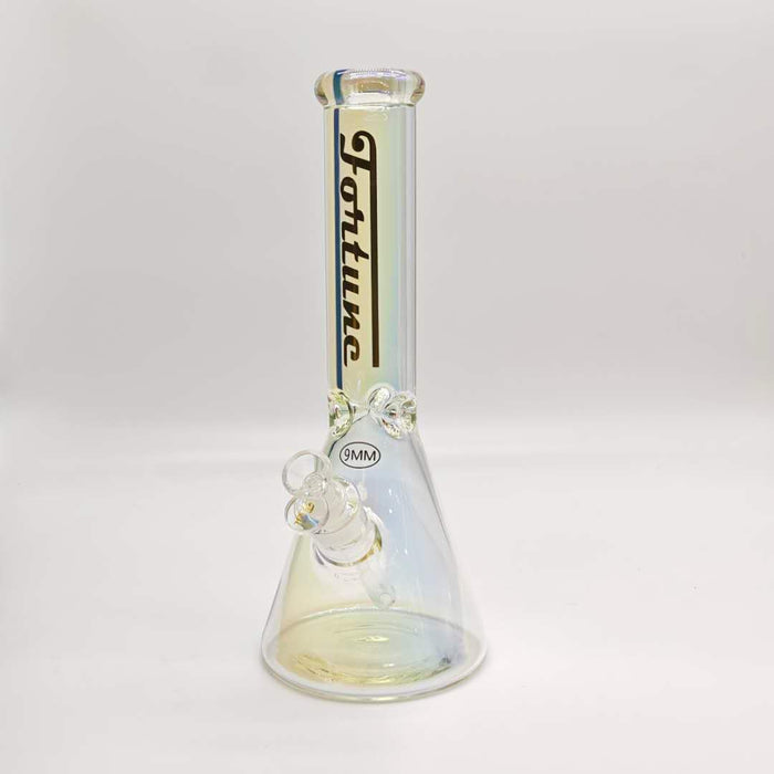 14“ 9mm Electroplated Beaker Bong-Assorted Color Glass Bong Fortune Sunshin-C