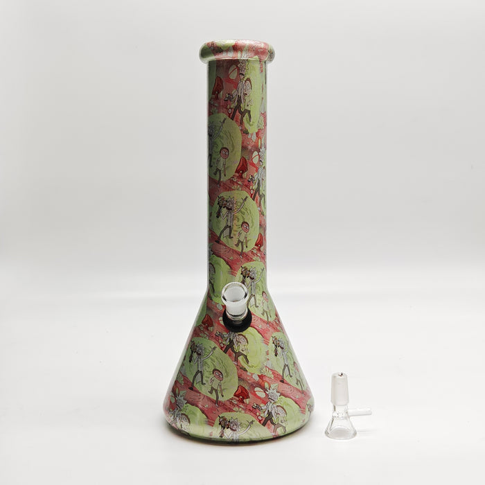 13" 7mm Hydrographic Glass Bong-Assorted Designs_5