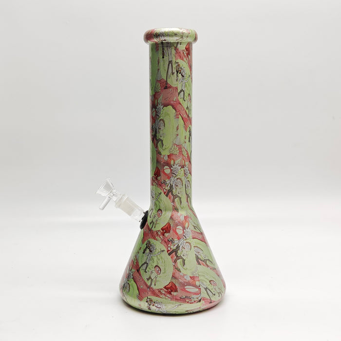 13" 7mm Hydrographic Glass Bong-Assorted Designs_6