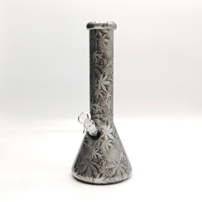 13" 7mm Calavera Hydrographic Glass Bong-Assorted Designs_4
