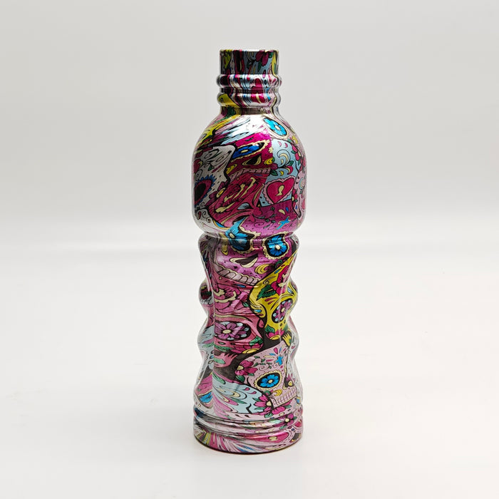 9" Hydrographic Water Bottle Glass Bong-Assorted Designs Glass Bong Super Supplys Inc