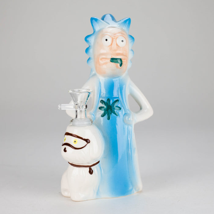 8″ Mad Scientist Ceramic Bong – Cartoon Style Vintage Collectible [ES083WP] Ceramic Bong Canadian Distributor