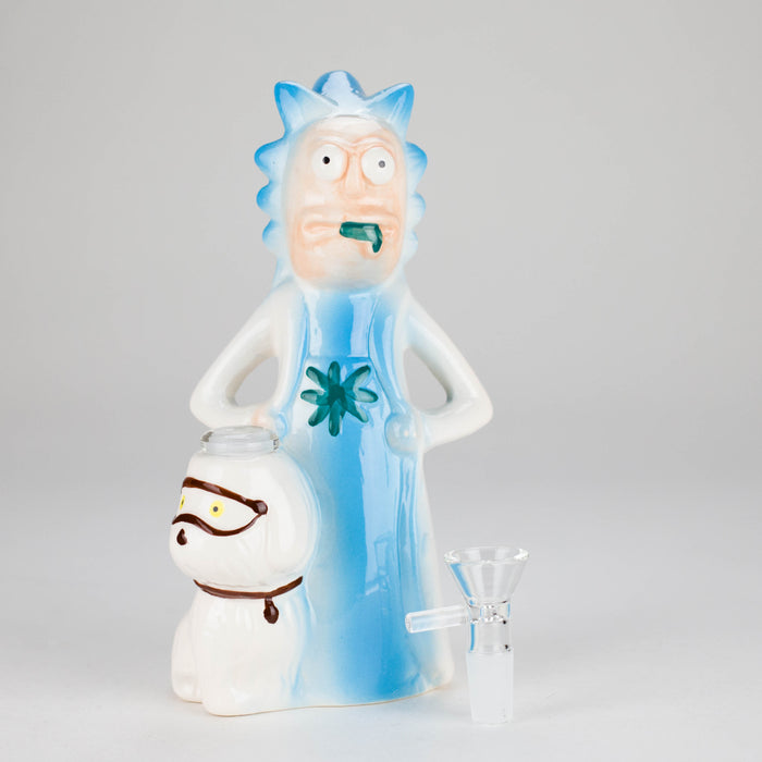 8″ Mad Scientist Ceramic Bong – Cartoon Style Vintage Collectible [ES083WP] Ceramic Bong Canadian Distributor