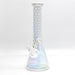 14" Electroplated Etched Monogram Design 9mm Glow in the Dark Beaker [LV145009] Glass Bong Super Supplys Inc Sunshine