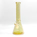 14" Electroplated Etched Monogram Design 9mm Glow in the Dark Beaker [LV145009] Glass Bong Super Supplys Inc Gold