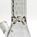 14" Electroplated Etched Monogram Design 9mm Glow in the Dark Beaker [LV145009] Glass Bong Super Supplys Inc