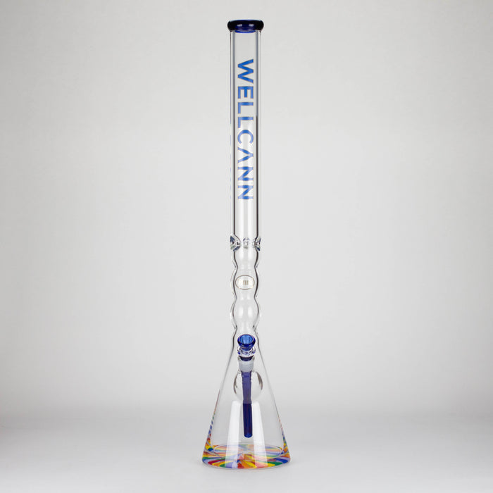 WellCann | 29" Curved Tube Beaker Bong – Heavy-Duty 7mm Glass with Thick Base Glass Bong Smoking Cat Distribution