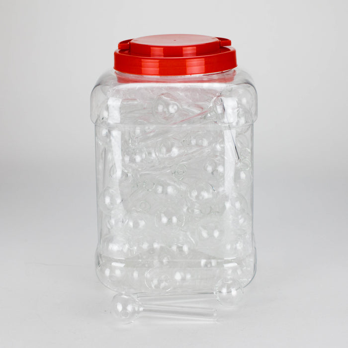 4" Mini-Glass Bubble Pipes comes in Jar of 90 [ES117OB] Oil Burner Canadian Distributor