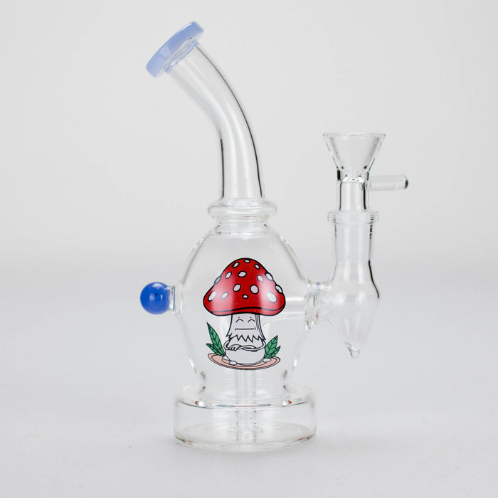 6.5″ Cartoon PrintGlass Bong [F230829-1A] Glass Bong Canadian Distributor Light Blue (Sticker 3)