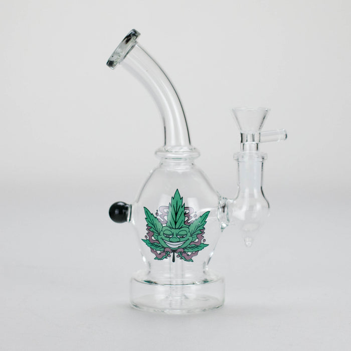 6.5″ Cartoon PrintGlass Bong [F230829-1A] Glass Bong Canadian Distributor Gray (Sticker 4)