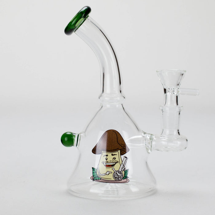 6.5″ Cartoon PrintGlass Bong [F230829-1C] Bongs Canadian Distributor Green (Sticker 1)