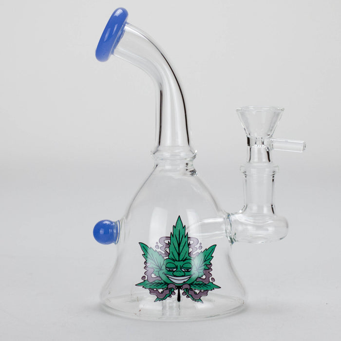 6.5″ Cartoon PrintGlass Bong [F230829-1C] Bongs Canadian Distributor Milk Blue (Sticker 3)