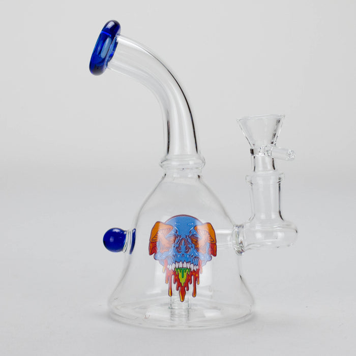 6.5″ Cartoon PrintGlass Bong [F230829-1C] Bongs Canadian Distributor Blue (Sticker 4)