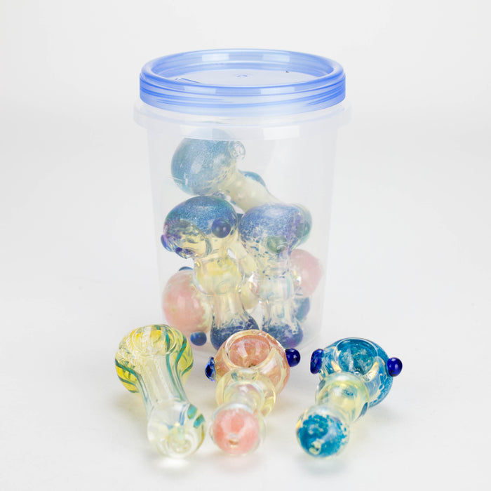 3.5" Glass Pipe Jar – 8 Pack Glass Pipe Bongzie Smokes