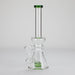 11" Stemless Glass Bong with Diffuser – 14mm Bowl Joint Glass Bong Bongzie Smokes Green