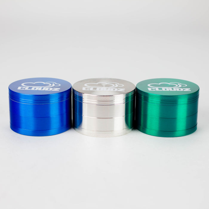 Cloudz | Grinderz Display Box – Platinum Edition – 63MM 4-Piece Grinder – 6 Count Herb Grinder Cloudz Smoke