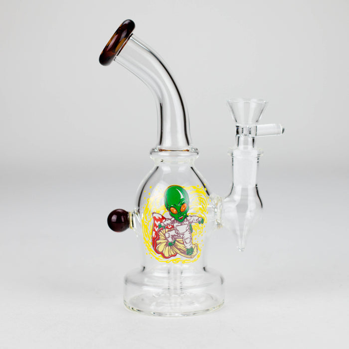 6.5″ Cartoon PrintGlass Bong [F230829-2B] Other Shaped Bong Canadian Distributor Amber (Sticker 2)