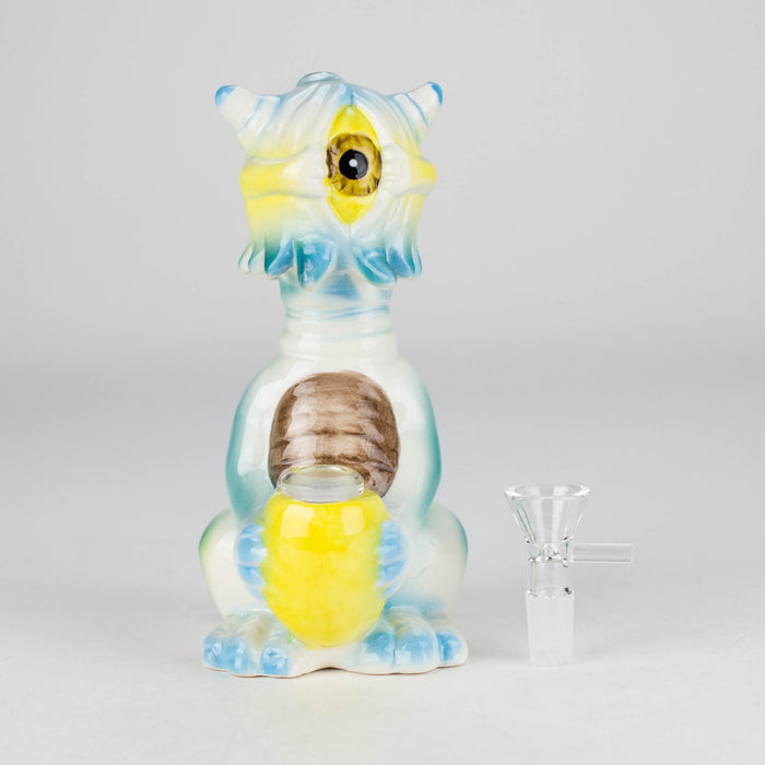 7″ Vintage Design Ceramic Bong – Unique Cyclops Monster Shape [ES079WP] Bongs Canadian Distributor