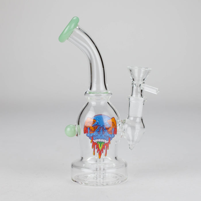 6.5″ Cartoon PrintGlass Bong [F230829-2B] Other Shaped Bong Canadian Distributor Milk Green (Sticker 4)
