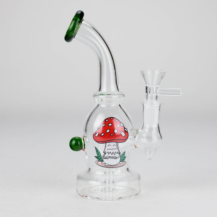 6.5″ Cartoon PrintGlass Bong [F230829-2B] Other Shaped Bong Canadian Distributor Green (Sticker 5)