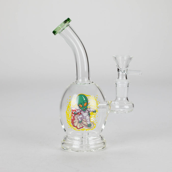 6.5″ Cartoon PrintGlass Bong [F230829-2C] Other Shaped Bong Canadian Distributor Green (Sticker 2)