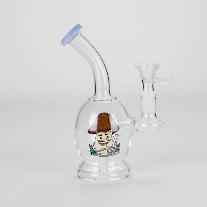 6.5″ Cartoon PrintGlass Bong [F230829-2C] Other Shaped Bong Canadian Distributor Milk Blue (Sticker 5)