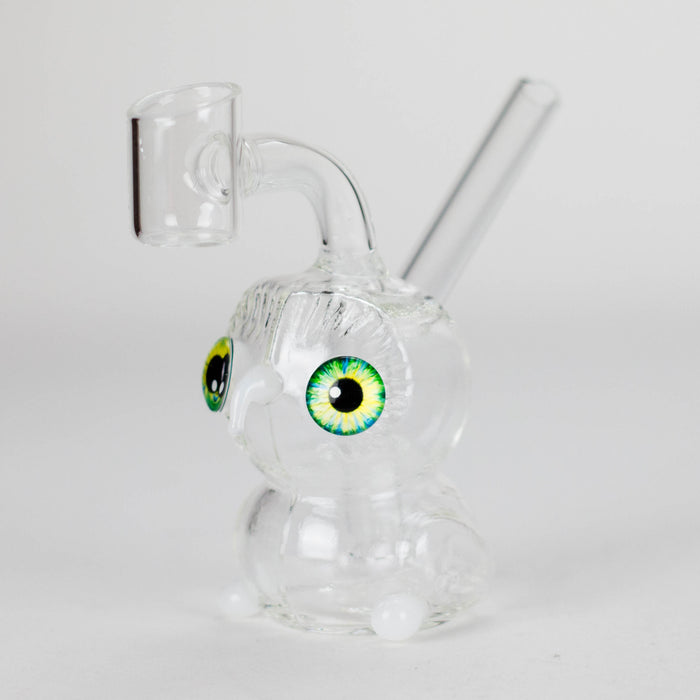 4″ Owl Glass Dab Rig [F20230926-4B] Glass Rig Canadian Distributor White