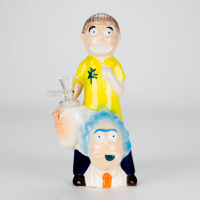 8″ Cartoon Duo Adventure Ceramic Bong – Whimsical Vintage Collection [ES082WP] Bongs Canadian Distributor