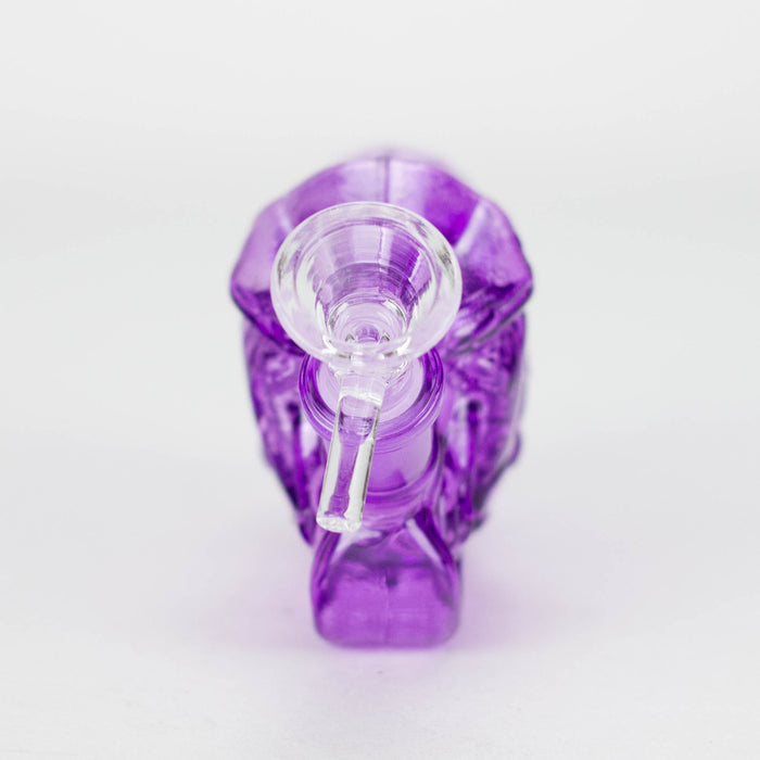 7″ Purple Heavy Bike Soft Glass Bong [TX217] Bongs Canadian Distributor