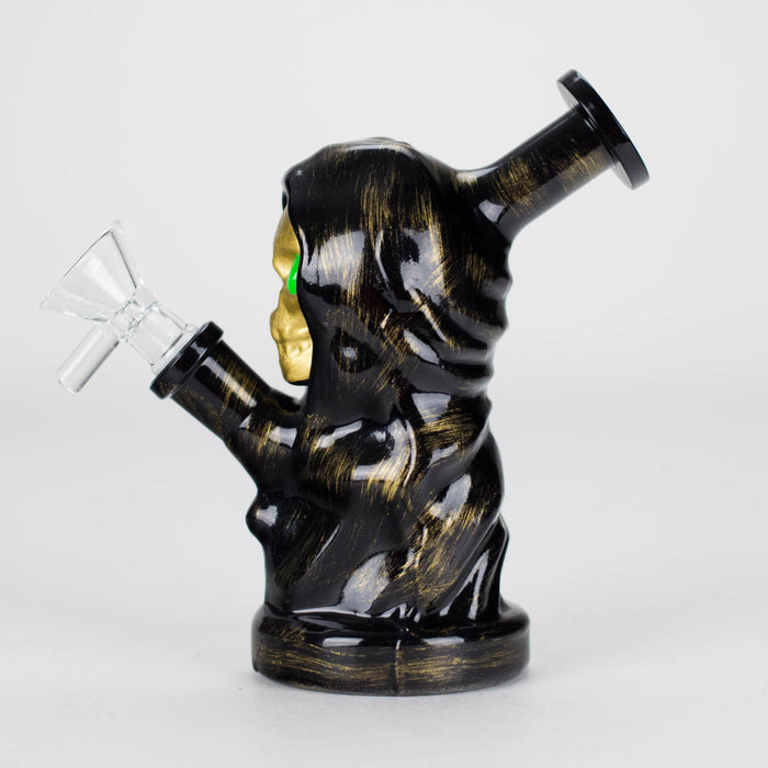 6″ Black Skull Soft Glass Bong [XY008] Glass Bong Canadian Distributor