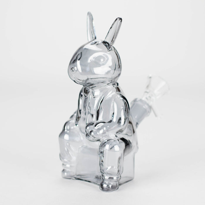 6″ Black Bunny Soft Glass Bong [XD006] Bongs Canadian Distributor