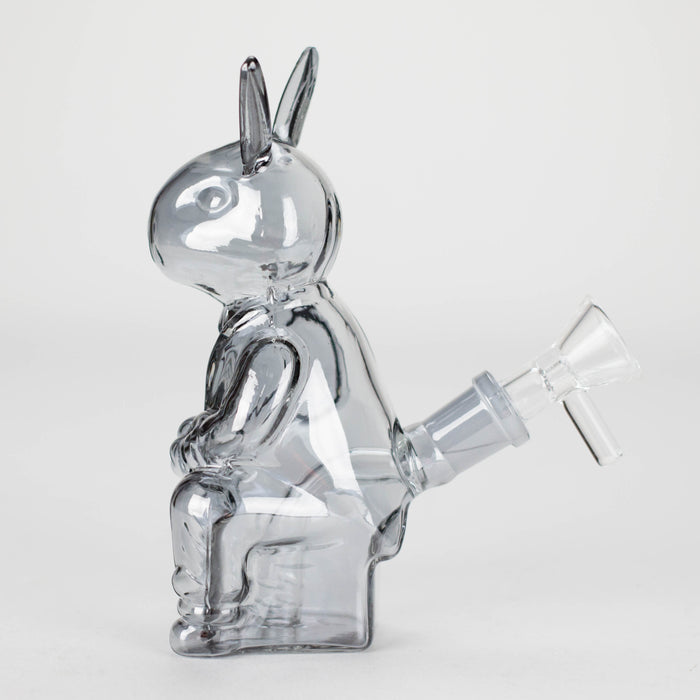 6″ Black Bunny Soft Glass Bong [XD006] Bongs Canadian Distributor