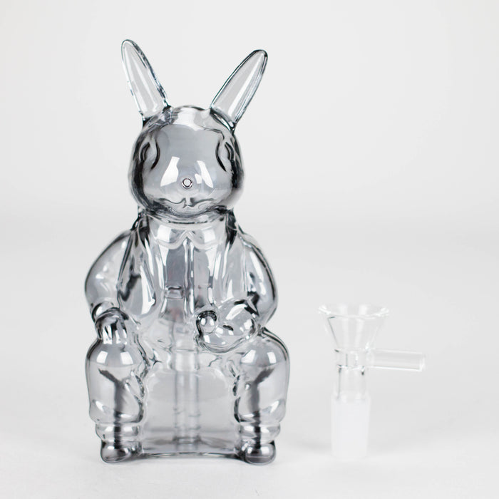 6″ Black Bunny Soft Glass Bong [XD006] Bongs Canadian Distributor